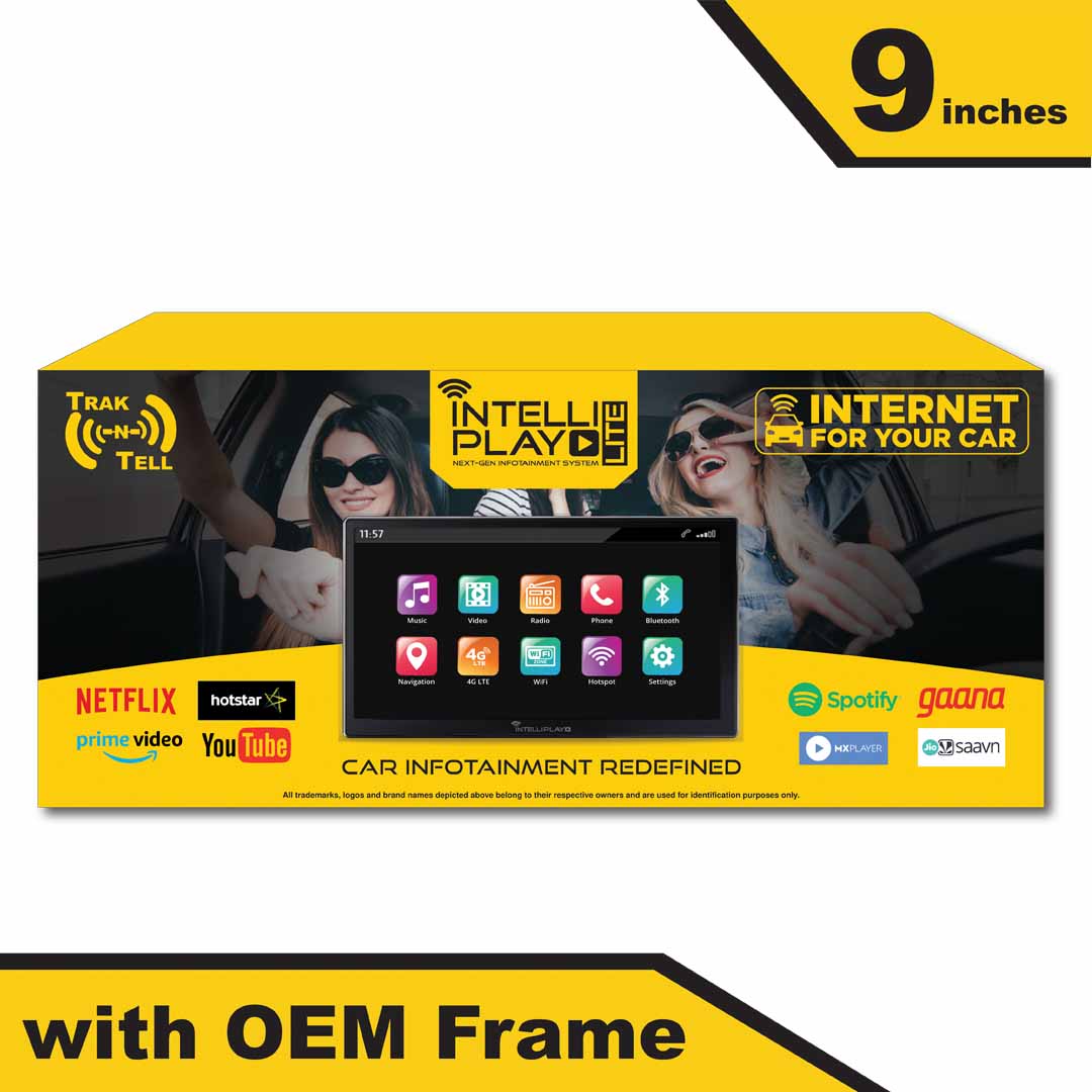 IntelliPlay Lite - 9 inch (2GB/32GB) with 4G SIM, GPS Tracking, Android Auto, Apple CarPlay*, 2 DIN, OEM Frame - Image 3