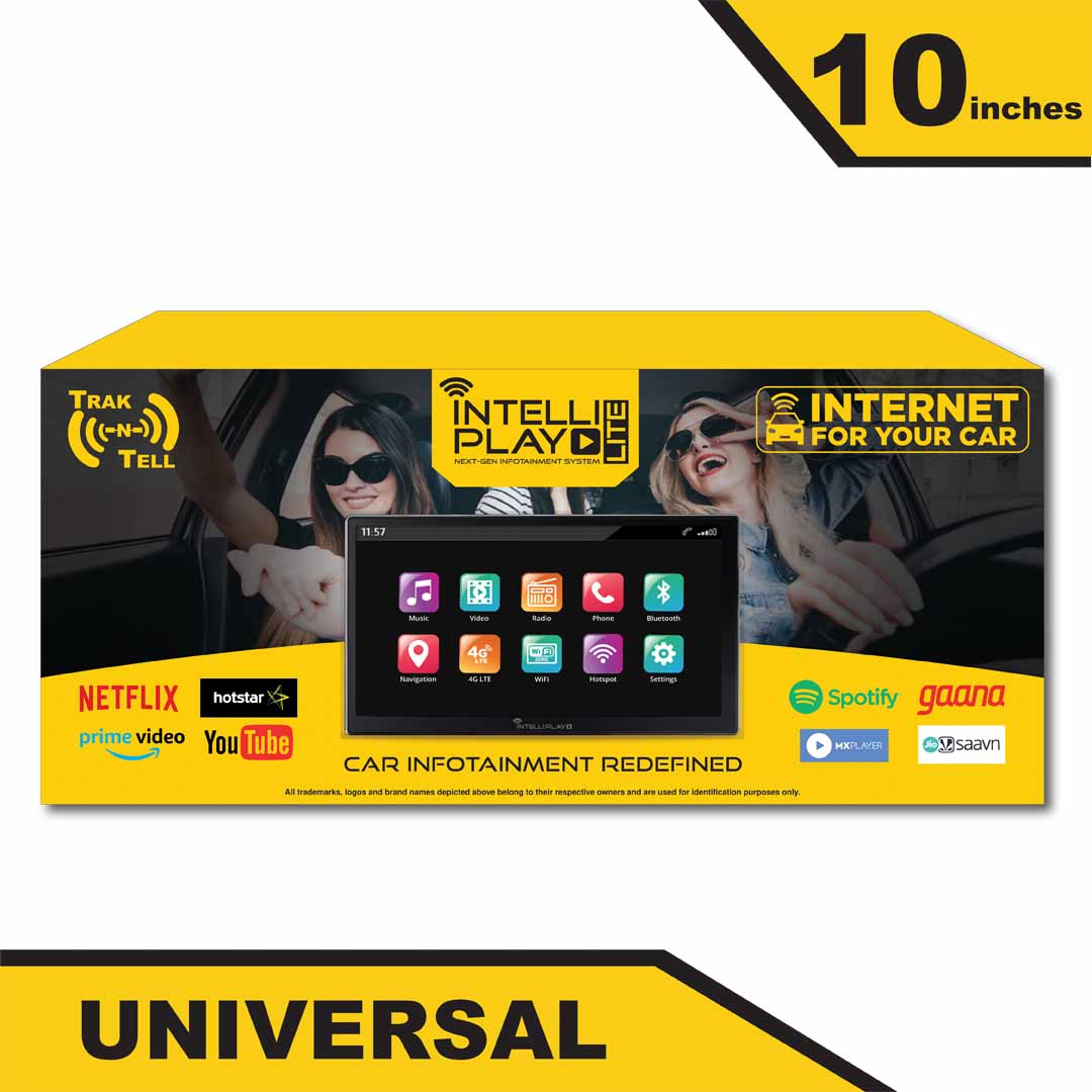 IntelliPlay Lite - 10 inch (2GB/32GB) with 4G SIM, GPS Tracking, Android Auto, Apple CarPlay*, 2 DIN, OEM Frame - Image 4